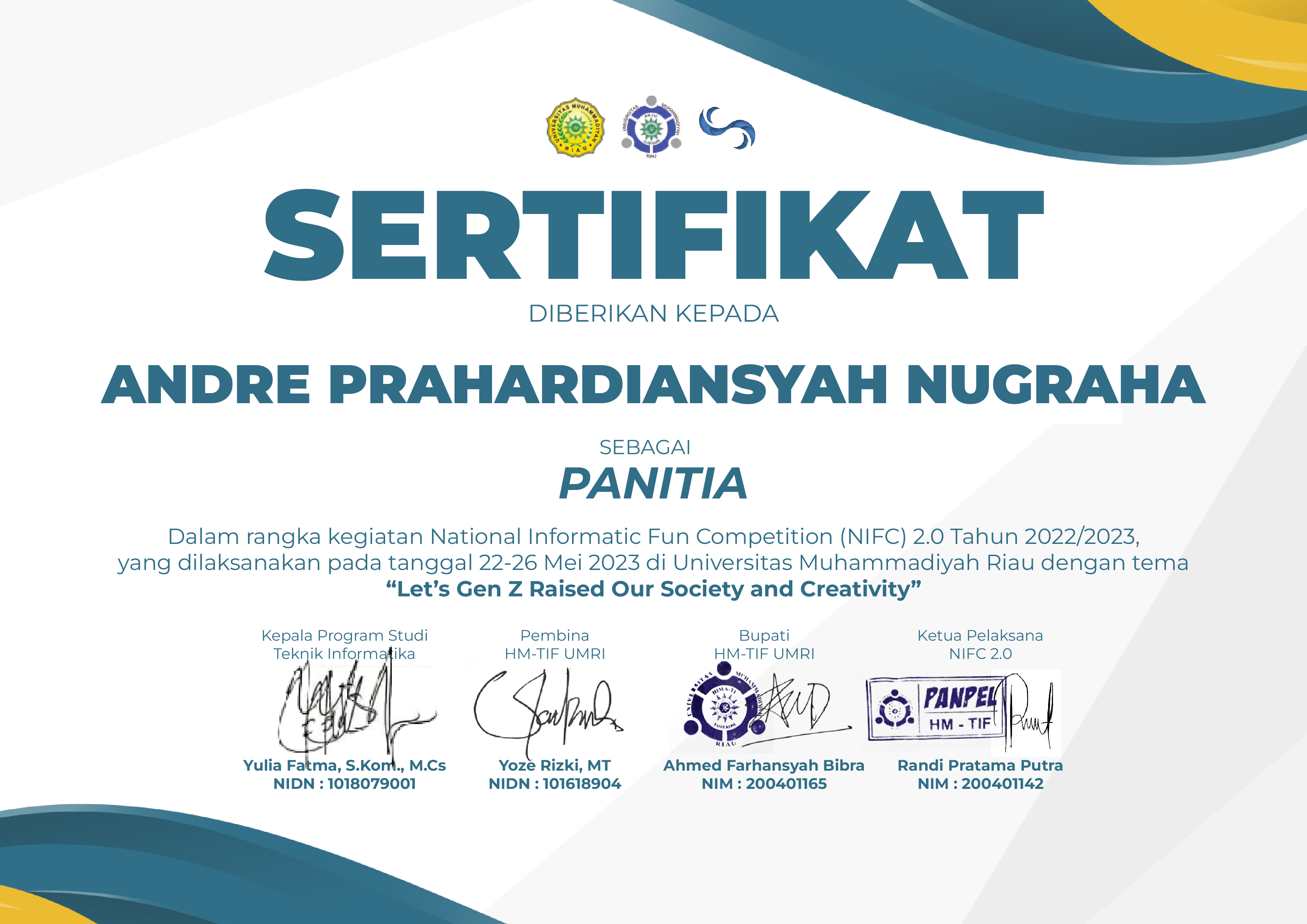 National Informatic Fun Competition (NIFC) 2.0 "Let's Gen Z Raised Our Society and Creativity"